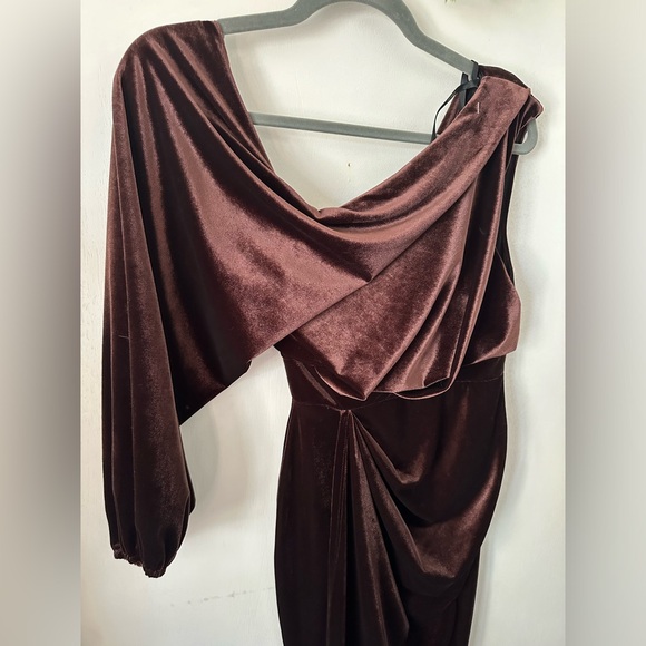 NWOT ASOS | Chocolate Velvet Dress - Picture 5 of 13